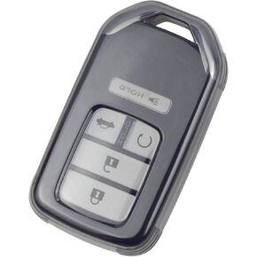 TANGSEN Key Fob Case TPU Cover Compatible with Honda Accord Hybrid Civic CROSSTOUR CR-V CR-Z FIT HR-V Odyssey EX-L Touring Universal Button Ultra-Thin Transparent Full Protection Key Shell