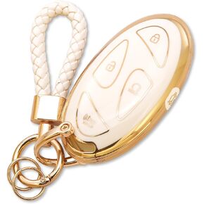 for Hyundai Key Fob Cover 5 Buttons Full Protection Anti-Scratch Car Keys Case Fit for 2022-2024 Loniq Elantra Sonata Santa fe Tucson Santa Cruz Palisade Veloster Accent