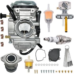 Carburetor Fit for Yamaha Bear Tracker YFM250 YFM250X YFM 250X ATV Carb 1999-2004 With Fuel Tank Petcock Replace for 4XE-14140-13-00