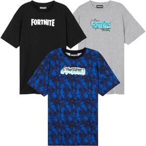 FORTNITE Boys T-Shirt, Soft Breathable Kids Clothing, Pack of 3 - Gamer Gifts