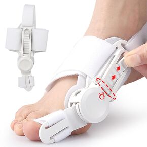Bunion Corrector for Women & Men - Adjustable Big Toe Bunion Relief Toe Straightener Bunion Splints, Upgraded Press-Button Orthopedic Bunions Correction Suitable for Left/Right Feet -2PC Black