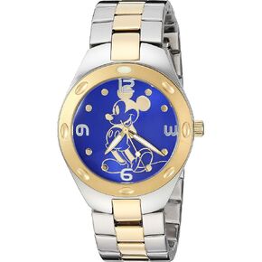 Disney Mickey Mouse Adult Classic Cardiff Articulating Hands Analog Quartz Leather Strap Watch