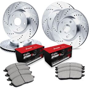 R1 Concepts Front Rear Brakes and Rotors Kit |Front Rear Brake Pads| Brake Rotors and Pads| Optimum OEp Brake Pads and Rotors|fits 2016-2019 Chevrolet Camaro
