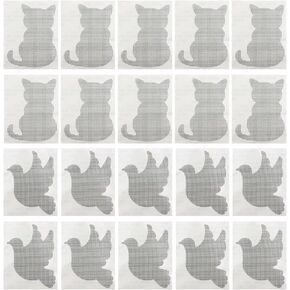 Ximimark 20 PCS Cat-Shaped Window Screen Repair Patches - Strong Adhesive for Pet Mesh Screen Door Repairs