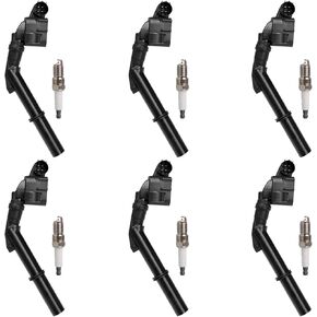 ENA Set of 6 Ignition Coil & Iridium Spark Plug Compatible with Mercedes Benz C350 CLS550 CLS63 E350 E550 E63 G63 GL63 GLS63 ML350 ML550 ML63 S550 S63 SL550 SL63 SLK350 SLK55 AMG 3.5L 4.7L 5.5L