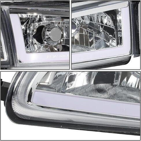 PM PERFORMOTOR DRL+Turn Signal Headlight Corner Lamps Replacement Compatible with 92-95 Honda Civic 2/3Door DRL Requires Wiring into Existing Lighting Harness, Black Clear, PMHL-HCIV2D-9295-LB-L-BC in Saudi Arabia