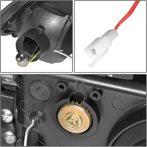 PM PERFORMOTOR DRL+Turn Signal Headlight Corner Lamps Replacement Compatible with 92-95 Honda Civic 2/3Door DRL Requires Wiring into Existing Lighting Harness, Black Clear, PMHL-HCIV2D-9295-LB-L-BC in Saudi Arabia