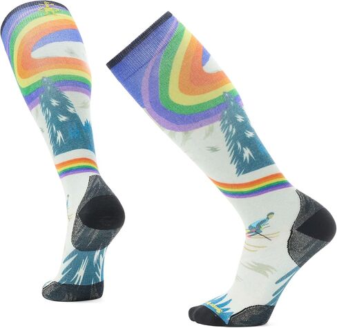 Smartwool Ski Zero Cushion Rainbow Trails Print Over The Calf Socks in Saudi Arabia