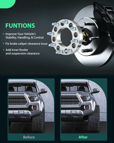 SCITOO 4 قطع 8x6.5 إلى 8x180 محولات العجلات 1.5 بوصة مسافة الخيط 14x1.5 محور تتحمل 117 مم 8 فواصل عجلة العروة تناسب سوبربان 2500 سيلفرادو 3500 HD سيلفرادو 2500 HD Express 3500 Express 2500 in Saudi Arabia
