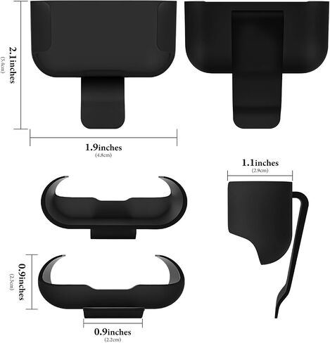 Geekria Wireless Earbuds Case Ultra Light Belt Clip Pocket Holder, Compatible with Airpods 3rd Generation True Wireless Earbuds, Charging Port Accessible (Clear) in Saudi Arabia