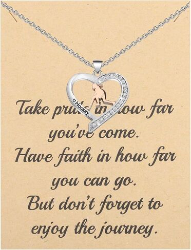 FUSTMW Hockey Necklace Bracelet Ice Hockey Player Gifts Ice Hockey Gifts Hockey Lover Gifts Ice Hockey Jewelry in Kuwait