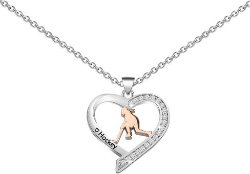 FUSTMW Hockey Necklace Bracelet Ice Hockey Player Gifts Ice Hockey Gifts Hockey Lover Gifts Ice Hockey Jewelry in Kuwait