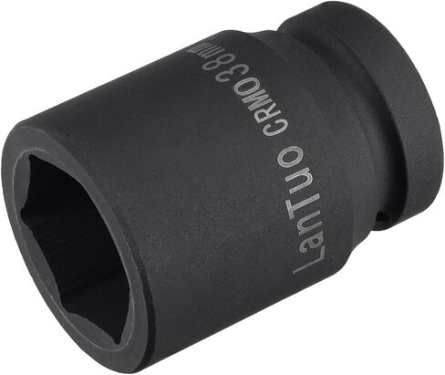 uxcell 1" Drive by 38mm 6-Point Impact Socket, CR-V 80mm Length, Standard Metric Sizes in Kuwait