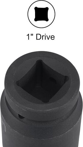 uxcell 1" Drive by 38mm 6-Point Impact Socket, CR-V 80mm Length, Standard Metric Sizes in Kuwait