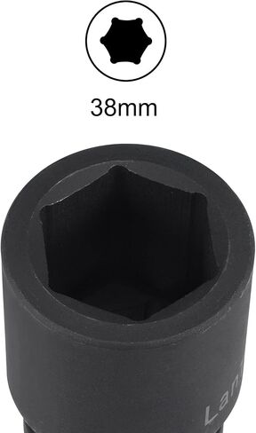 uxcell 1" Drive by 38mm 6-Point Impact Socket, CR-V 80mm Length, Standard Metric Sizes in Kuwait