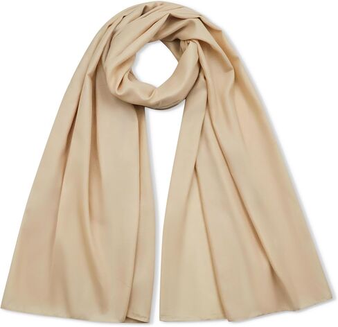 Luxurious Artificial Silk Scarf for Women | 100% Polyester Fashion Scarf | 69“X27.5" | Chic & Versatile Colors in Saudi Arabia
