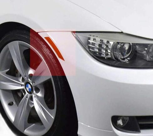 Front Bumper Reflector Side Marker Lights Replacement Turn Signal Lamps for BMW 3 Series E90 / E91 LCI (Dark Grey Lens) in Kuwait