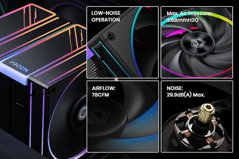 ID-COOLING FROZN A620 PRO SE - مبرد وحدة المعالجة المركزية الهوائي ثنائي البرج، أنابيب حرارية 6 × 6 مم، مراوح هادئة مزدوجة 120 × 120 × 25 مم، Intel LGA1700/1851/1200/115X؛ AMD AM4/AM5 (ارتفاع 157 ملم) in Saudi Arabia