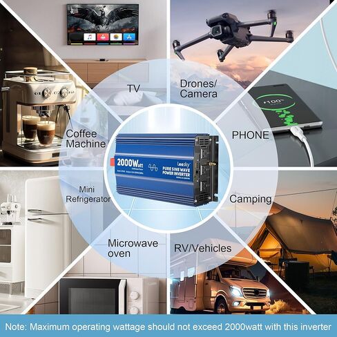 LEESKY 1/0 AWG Battery Cables 1/0 Gauge 6 Feet Pure Copper Battery Inverter Cables 3/8 Inch Terminals for Golf Cart, Battery, Power Inverter, Solar, Car, RV, Marine in Kuwait