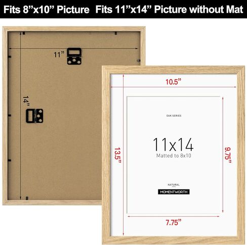 Minimalist 18x24 Frame, Solid Oak Wood 18x24 Poster Frame for Wall Mount - Wall Decor for Home, Office & Galley (2 Pack,Oak) in Saudi Arabia