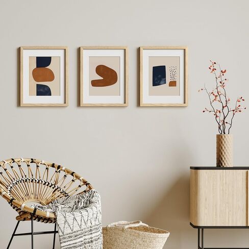 Minimalist 18x24 Frame, Solid Oak Wood 18x24 Poster Frame for Wall Mount - Wall Decor for Home, Office & Galley (2 Pack,Oak) in Saudi Arabia
