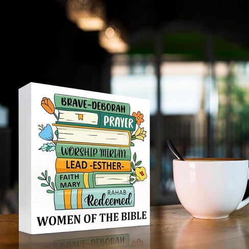 Bible Verse Wood Sign Desk Decor,God is Good Christian Wood Block Signs,Religious Wood Plaque Signs Decor,Scripture Decor for Desk Shelf Tabletop Decoration Home Office in Saudi Arabia