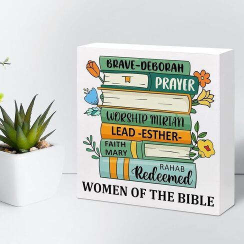 Bible Verse Wood Sign Desk Decor,God is Good Christian Wood Block Signs,Religious Wood Plaque Signs Decor,Scripture Decor for Desk Shelf Tabletop Decoration Home Office in Saudi Arabia