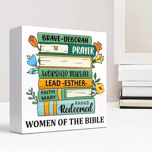 Bible Verse Wood Sign Desk Decor,God is Good Christian Wood Block Signs,Religious Wood Plaque Signs Decor,Scripture Decor for Desk Shelf Tabletop Decoration Home Office in Saudi Arabia