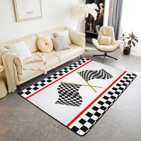 Boys Race Car Play Mat,Kids Play Rugs,Kid Playroom Carpet with Rubber Backing,Kids Play Rug & Car Carpet,Perfect Kids Rugs for Playroom & Bedroom,Fun Mat for Kids,Birthday Gift for Grandson in Kuwait