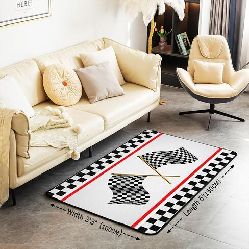 Boys Race Car Play Mat,Kids Play Rugs,Kid Playroom Carpet with Rubber Backing,Kids Play Rug & Car Carpet,Perfect Kids Rugs for Playroom & Bedroom,Fun Mat for Kids,Birthday Gift for Grandson in Kuwait