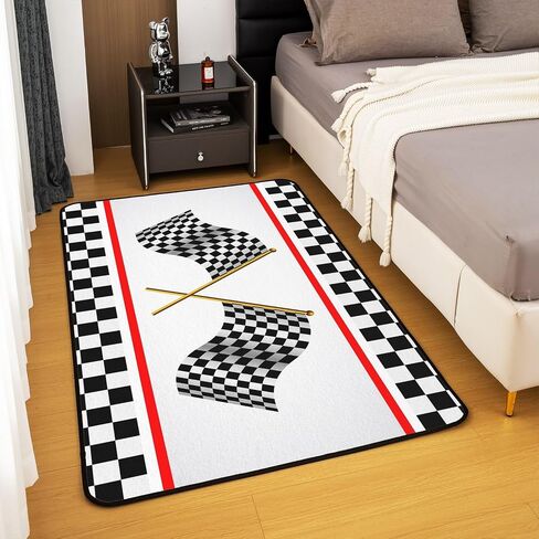 Boys Race Car Play Mat,Kids Play Rugs,Kid Playroom Carpet with Rubber Backing,Kids Play Rug & Car Carpet,Perfect Kids Rugs for Playroom & Bedroom,Fun Mat for Kids,Birthday Gift for Grandson in Kuwait