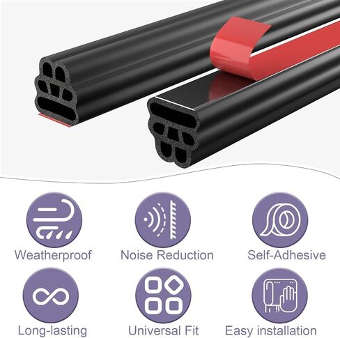 Automotive Weather Stripping Rubber Self-Adhesive - 70.5ft Car Door Seal Strip, Waterproof, Noise Reducing, Universal Fit for Cars, Trucks, RVs by Hzetuu in Saudi Arabia