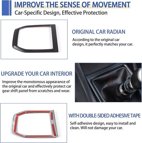 Daeiclru Gear Shift Panel Cover Trim Compatible with Subaru WRX 2022 2023, Gear Shift Control Anti-Scratch Panel Decorative Sticker Trim Frame Interior Accessories (Carbon Fiber Pattern) in Kuwait