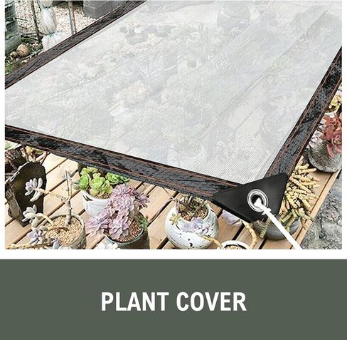 Clear Tarps Heavy Duty with Grommets, Clear Waterproof Plastic Tarp with 14 PCS Ball Bungee Cords Transparent PE Tarpaulin for Greenhouse Patio Chicken Coop (10ft×13ft) in Saudi Arabia