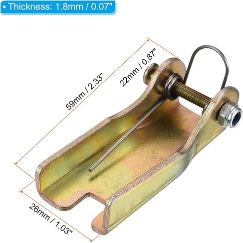 PATIKIL 2 Inch Hook Safety Latch Kit, Metal Towing Receiver Hitch Replacement 50mm for Clevis Hook Trailer, Zinc Plating in Saudi Arabia