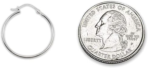 14K Gold 1.3mm Thin Lightweight Round-Tube Hoop Earrings for Women in Saudi Arabia