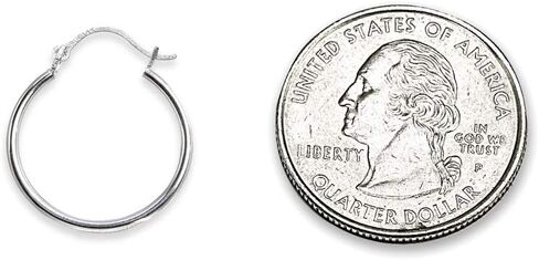 14K Gold 1.3mm Thin Lightweight Round-Tube Hoop Earrings for Women in Saudi Arabia