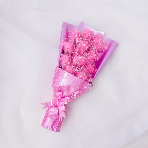 Abbie Home 11pcs Scented Forever Rose Bouquet with Gift Box- Birthday Mother's Day Graduation Wedding Appreciation Gift Anniversary Present (Blue) in Kuwait