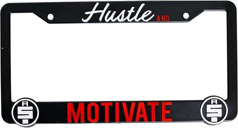 Hustle and Motivate Compatible 3D Raised License Plate Frame for Nipsey Hussle (Blue) in Saudi Arabia