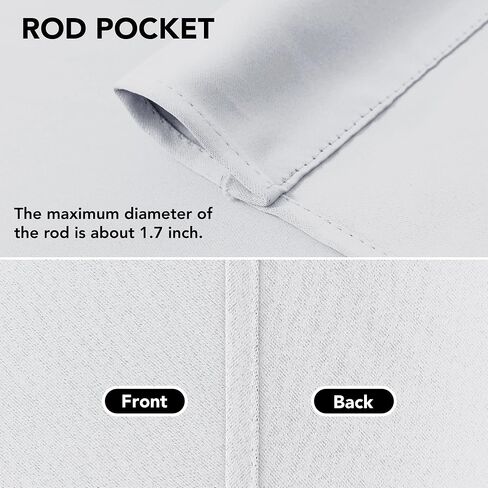 Deconovo Solid Rod Pocket Tie Up Shade Window Curtain, Star White, 46W x 63L in Saudi Arabia