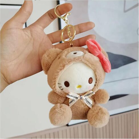 Cute Plush Keychain for Women, 5'' Cartoon Anime Key Chain Car Decorative Accessories Charm for Backpack Handbag in Saudi Arabia