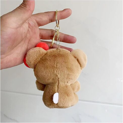 Cute Plush Keychain for Women, 5'' Cartoon Anime Key Chain Car Decorative Accessories Charm for Backpack Handbag in Saudi Arabia