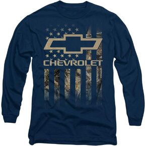 Chevrolet Camo Flag Unisex Adult Long-Sleeve T Shirt for Men and Women