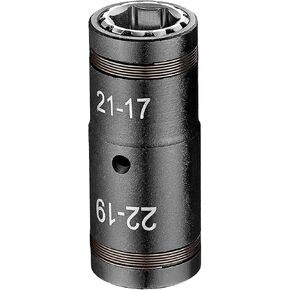 1/2-inch Drive Flip Lug Nut Socket, 4 In 1 Multi-Function Metric, 17MM, 19MM, 21MM, 22MM, W 3-Inch Impact Extension