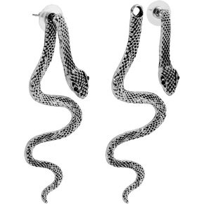 Snake Earrings, Gothic Punk Snake Earrings Goth Serpent Drop Earrings Jewelry Snake Stud Earrings Statement Medusa Dangle Earrings for Women Halloween Cosplay Biker Party Jewelry Favors