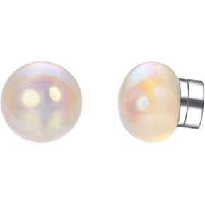6/8/10/14mm White/Colorful Round Pearl Magnetic Earrings for Women Lightweight Pearl clip-on Earrings Bridal Wedding Jewelry