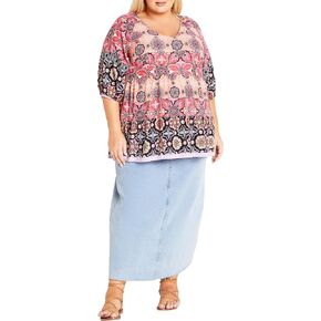 AVENUE Women's PLUS SIZE TUNIC ALICE BRD