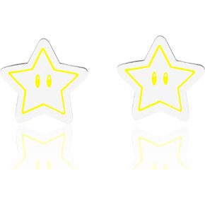 Star Studs Earring Videogame Gift Bros Movie Inspired Gift