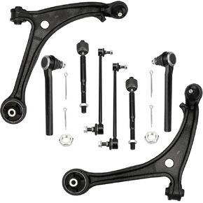 8PC Front Lower Control Arm w/Ball Joint Assemblies - Sway Bar End Links - Inner & Outer Tie Rod Ends for Honda Odyssey 2005 2006 2007 2008 2009 2010 Lower Control Arm(Exc. Touring)