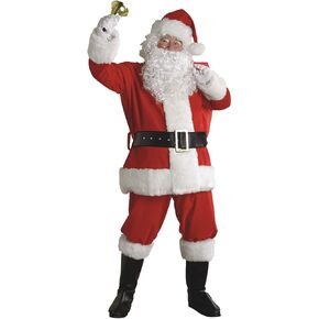 10 Piece Plush Santa Suit